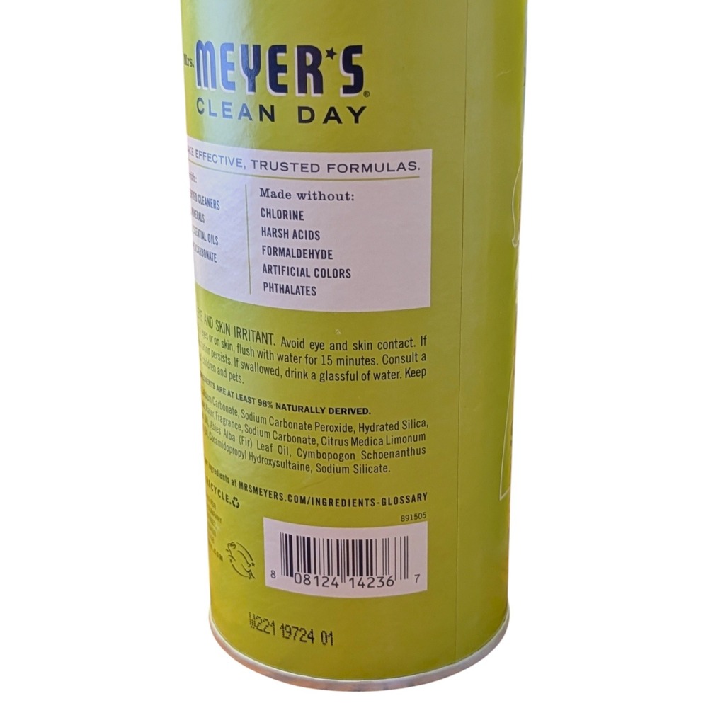 Mrs. Meyer's Lemon Verbana Scent Surface Scrub 11 oz 2 Pack Non-Scratching - Picture 6 of 8